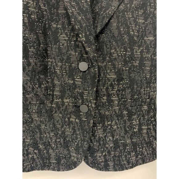 Calvin Klein Jacket Blazer 6 Black Jacquard Women - Picture 3 of 9